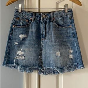Boutique Denim Mini Skirt